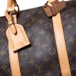 Pre Owned Louis Vuitton Monogram Canvas Keepall 55 Bandouliere Bag