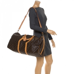 Pre Owned Louis Vuitton Monogram Canvas Keepall 50 Bandouliere Bag