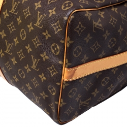 Pre Owned Louis Vuitton Monogram Canvas Keepall 50 Bandouliere Bag