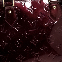 Pre Owned Louis Vuitton Rouge Fauviste Monogram Vernis Alma PM Bag
