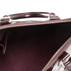 Pre Owned Louis Vuitton Rouge Fauviste Monogram Vernis Alma PM Bag