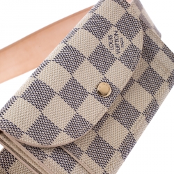 Pre Owned Louis Vuitton Damier Azur Pochette Solo Belt Bag
