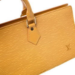 Pre Owned Louis Vuitton Tassil Yellow Epi Leather Sac Triangle Bag