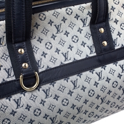 Pre Owned Louis Vuitton Navy Blue Monogram Canvas Mini Lin Josephine GM Bag