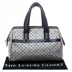 Pre Owned Louis Vuitton Navy Blue Monogram Canvas Mini Lin Josephine GM Bag