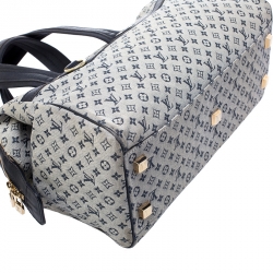 Pre Owned Louis Vuitton Navy Blue Monogram Canvas Mini Lin Josephine GM Bag