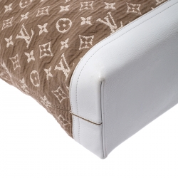 Pre Owned Louis Vuitton Blanc Monogram Limited Edition Sabbia Besace Bag                                     