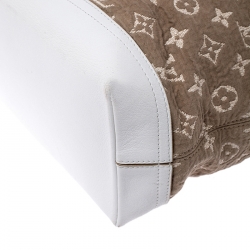 Pre Owned Louis Vuitton Blanc Monogram Limited Edition Sabbia Besace Bag                                     