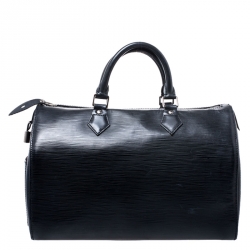 Pre Owned Louis Vuitton Black Epi Leather Speedy 30 Bag