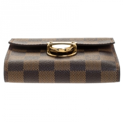 Pre Owned Louis Vuitton Damier Ebene Canvas Koala Wallet