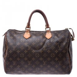 Pre Owned Louis Vuitton Monogram Canvas Speedy 35 Bag