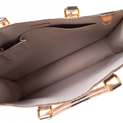 مملوكة مسبقًا Louis Vuitton Gold Limited Edition Monogram Miroir Sac Plat Tote