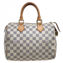 Pre Owned Louis Vuitton Damier Azur Canvas Speedy 25 Bag