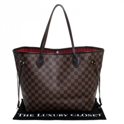 Louis Vuitton Damier Ebene Canvas Neverfull MM Bag