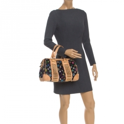Pre Owned Louis Vuitton Black Multicolor Monogram Canvas Courtney MM Bag