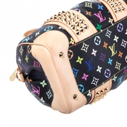 Pre Owned Louis Vuitton Black Multicolor Monogram Canvas Courtney MM Bag