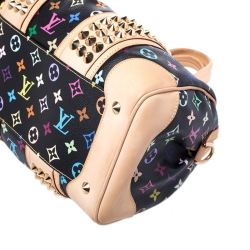 Pre Owned Louis Vuitton Black Multicolor Monogram Canvas Courtney MM Bag