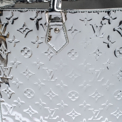 Louis Vuitton Metallic Silver Monogram Leather Miroir Sac Plat Bag