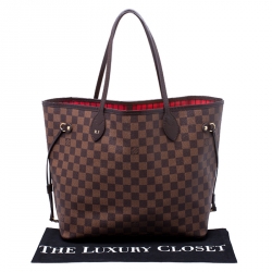 Louis Vuitton Damier Ebene Canvas Neverfull MM Bag