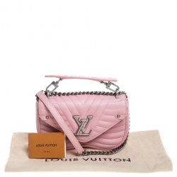 Pre Owned Louis Vuitton Smoothie Pink Leather New Wave Chain PM Bag