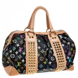 Pre Owned Louis Vuitton Black Multicolore Monogram Canvas Courtney GM Bag