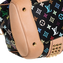 Pre Owned Louis Vuitton Black Multicolore Monogram Canvas Courtney GM Bag