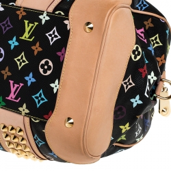 Pre Owned Louis Vuitton Black Multicolore Monogram Canvas Courtney GM Bag