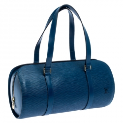 مملوكة مسبقًا حقيبة لوي فيتون سوفلوت جلد أيبي توليدو زرقاء