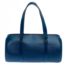 مملوكة مسبقًا حقيبة لوي فيتون سوفلوت جلد أيبي توليدو زرقاء