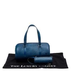 مملوكة مسبقًا حقيبة لوي فيتون سوفلوت جلد أيبي توليدو زرقاء