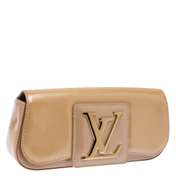Pre Owned Louis Vuitton Rose Florentine Vernis Sobe Clutch