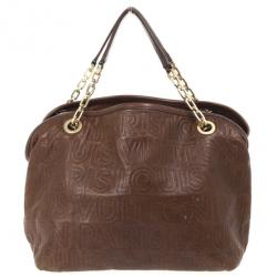 مملوكة مسبقًا Louis Vuitton Limited Edition Chocolate Leather Paris Souple Whisper PM Bag