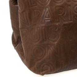 مملوكة مسبقًا Louis Vuitton Limited Edition Chocolate Leather Paris Souple Whisper PM Bag