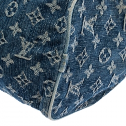 مملوكة مسبقًا حقيبة لوي فيتون نوي سبيدي دنيم مونوغرامي زرقاء