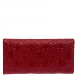 Pre Owned Louis Vuitton Cherry Monogram Empreinte Leather Sarah Wallet