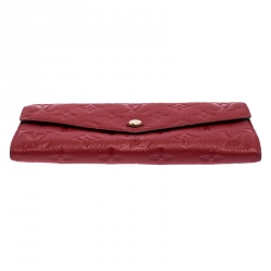 Pre Owned Louis Vuitton Cherry Monogram Empreinte Leather Sarah Wallet