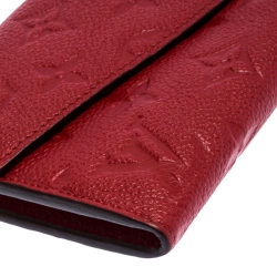 Pre Owned Louis Vuitton Cherry Monogram Empreinte Leather Sarah Wallet