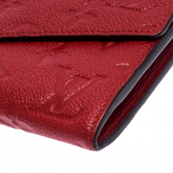 Pre Owned Louis Vuitton Cherry Monogram Empreinte Leather Sarah Wallet