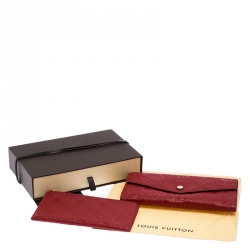 Pre Owned Louis Vuitton Cherry Monogram Empreinte Leather Sarah Wallet
