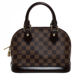 Pre Owned Louis Vuitton Damier Ebene Canvas Alma BB Bag