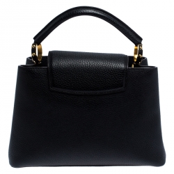 Pre Owned Louis Vuitton Black Taurillon Leather Capucines PM Bag