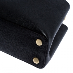 Pre Owned Louis Vuitton Black Taurillon Leather Capucines PM Bag