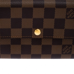 Pre Owned Louis Vuitton Damier Ebene Canvas Sarah Wallet