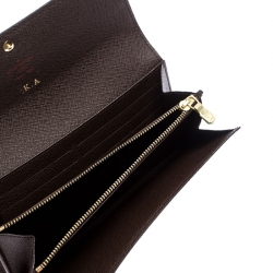 Pre Owned Louis Vuitton Damier Ebene Canvas Sarah Wallet