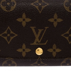 Pre Owned Louis Vuitton Monogram Canvas Emilie Wallet
