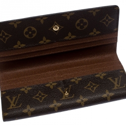 Pre Owned Louis Vuitton Monogram Canvas Emilie Wallet