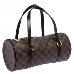 Pre Owned Louis Vuitton Damier Ebene Canvas Papillon 28 Bag