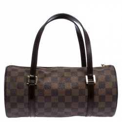 Pre Owned Louis Vuitton Damier Ebene Canvas Papillon 28 Bag