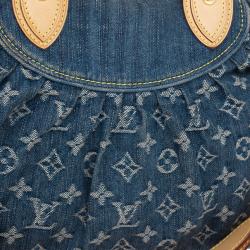 Pre Owned Louis Vuitton Denim Pleaty Tote