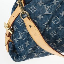 Pre Owned Louis Vuitton Denim Pleaty Tote